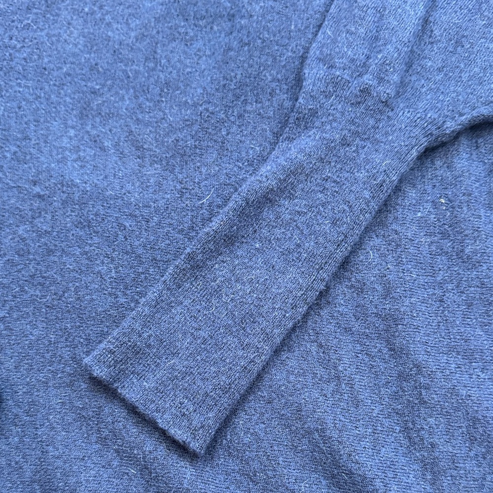 Sandro Paris Blue Alpaca/Wool Blend Oversized V-Neck Sweater - Size M - Picture 3 of 8